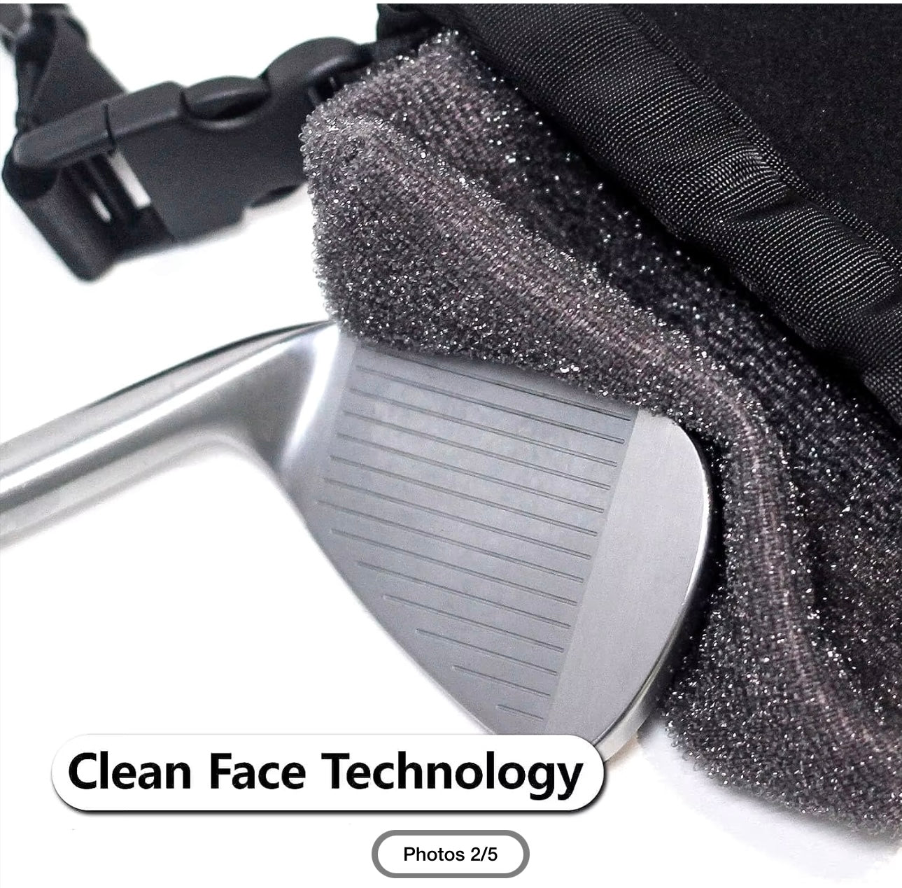 Golf Ball & Club Cleaner Pouch - Portable Cleaning Bag with Clip