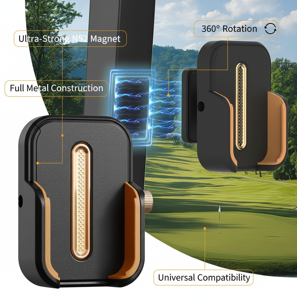 Magnetic Golf Cart Phone Holder - Universal Mount
