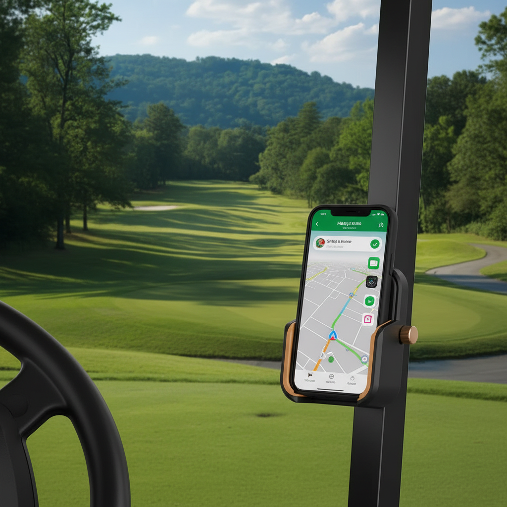 Magnetic Golf Cart Phone Holder - Universal Mount